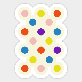 Big Multicolor Polka Dots Pattern Sticker